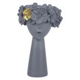 thumbnail image 2 of Florero de resina elegante decorativo para mujer florero para decoración del hogar, florero de de boda, regalos de bienvenida - Gris Sunnimix Florero de resina, 2 of 7