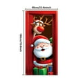 thumbnail image 3 of Christmas Decorations Christmas Door Cover Santa Claus Snowman Christmas Ball Door Cover Hanging Christmas Door Banner Backdrop Winter Background Decoration for Home Front Door Holiday Decor, 3 of 9