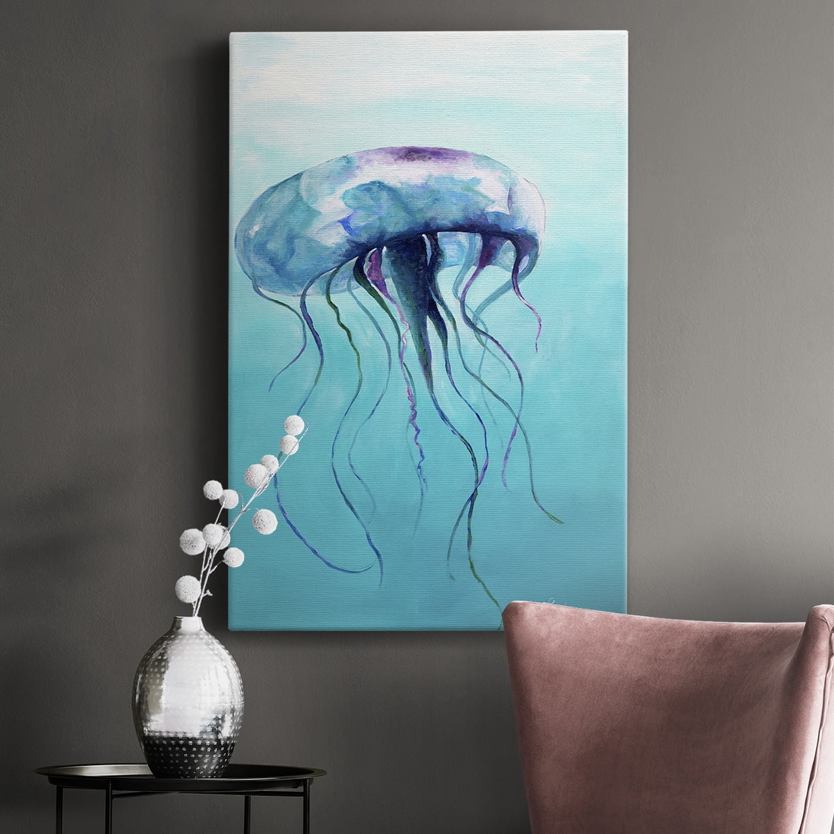 Jelly Fish Premium Gallery Wrapped Canvas - Ready to Hang