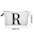 thumbnail image 3 of Hovmgk Letter Cosmetic Bag 7.1×5.3 Inch, Initial Makeup Pouch, Fabric, Stylish, Personalized – Perfect for Travel, Daily Use, Mother's Day, Great for Women, Gift Recipients, 3 of 6