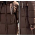 thumbnail image 3 of Uootdi Winter Clothing for Women Winter Warm Long Puffer Jacket with Hood Lightweight Quilted Full Zip Long Sleeve Padded Coat with Pockets Gift, 3 of 8