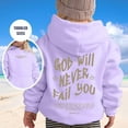 thumbnail image 2 of SGMVNU Hoodies for Girls Boys Inspirational Graphic 2-3 Years Oversized Y2K Hooded Sweatshirt with Pockets Autumn Winter Outfit Purple, 2 of 7
