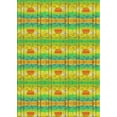 thumbnail image 1 of Ahgly Company Indoor Rectangle Patterned Dark Yellow Green Novelty Area Rugs, 4' x 6', 1 of 6
