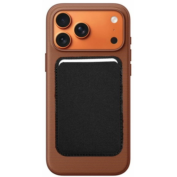 Nakedcellphone Woven Series Wallet Credit Card Holder for iPhone 17/16/15/14/13 Series (Compatible with MagSafe Case) - Matte Black