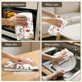 thumbnail image 6 of 2 Pcs Funny Kitchen Towels,Red Christmas Gingerbread Man Pattern Microfiber Dish Towels,Kitchen Tea Towels,Kitchen Towel Set (18" X 26"), 6 of 7