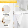thumbnail image 3 of Easter Rabbit No Hooks Shower Curtain with Snap-in Liner Spring Colorful Eggs Bowknots Blue Background Shower Curtains for Bathroom, Waterproof, Easy Install, Washable 72"x84", 3 of 9