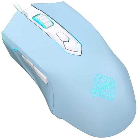 Wired Gaming Mouse, Programmable 7 Buttons, RGB LED Backlit Computer Mouse, 200-4800 DPI Adjustable, Suitable for Windows/Mac OS/Linux