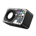 thumbnail image 4 of Portable altavoz mini estéreo para hombres subwoofer de bajo multifuncional rectangular para la fiesta de viajes de la playa de ducha Negro, 4 of 8