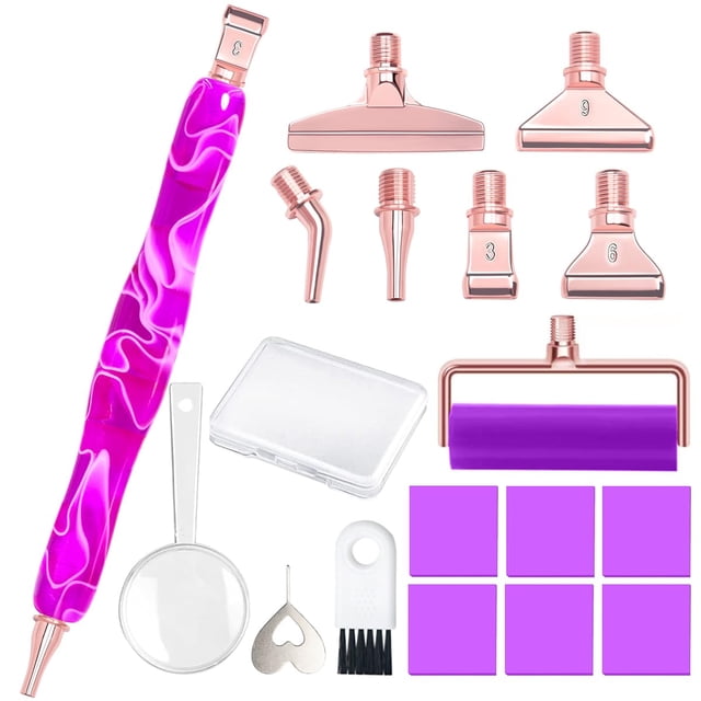 Kit de bolígrafos con forma de diamante Praise V Do Ergonomic, color morado