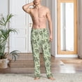 thumbnail image 5 of Uemuo Green Snake Pattern Men's Wide Leg Palazzo Lounge Pants with Pockets Light Weight Loose Comfy Casual Pajama Pants-XX-Large, 5 of 9