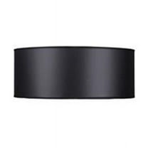 18 x 18 x 7 in. Hardback Shallow Drum Lamp Shade, Black Opaque & Silver Foil