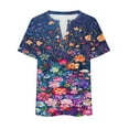 thumbnail image 5 of Aloohaidyvio Plus Size Shirts for Women,Women's Oversized Boho T Shirts Summer Short Sleeve V Neck Tops 2024 Casual Loose Basic Tee Shirts, 5 of 5