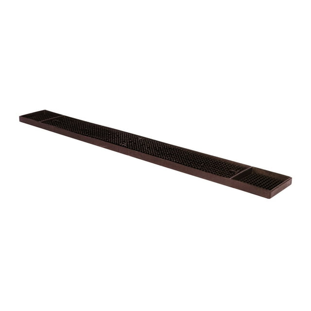 27" X 3 1/4" Brown Plastic Bar Mat,Pack of 24