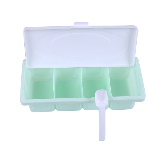 Contenants de Rangement de Cuisine Transparents Support d'Assaisonnement Pots à Épices Boîte Contenant de Rangement Pot à Condiments Outil de Cuisine