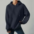 thumbnail image 2 of Women's Fashion Hoodies Pullover Casual Long Sleeve Sweatshirts Comfortable Drawstring Tops for Fall Season, 2 of 2
