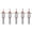 5PCS 8x8mm, variant on 5Pcs Multifunction Limit Taper Hole Round Shank Countersink Drill Bit with Adjustable Depth Stop for Woodworking
