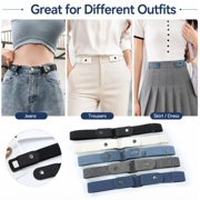 5 Piece No Buckle Elastic Waist Belt Set, Adjustable Waist Belts for Jeans and Pants, TIKA