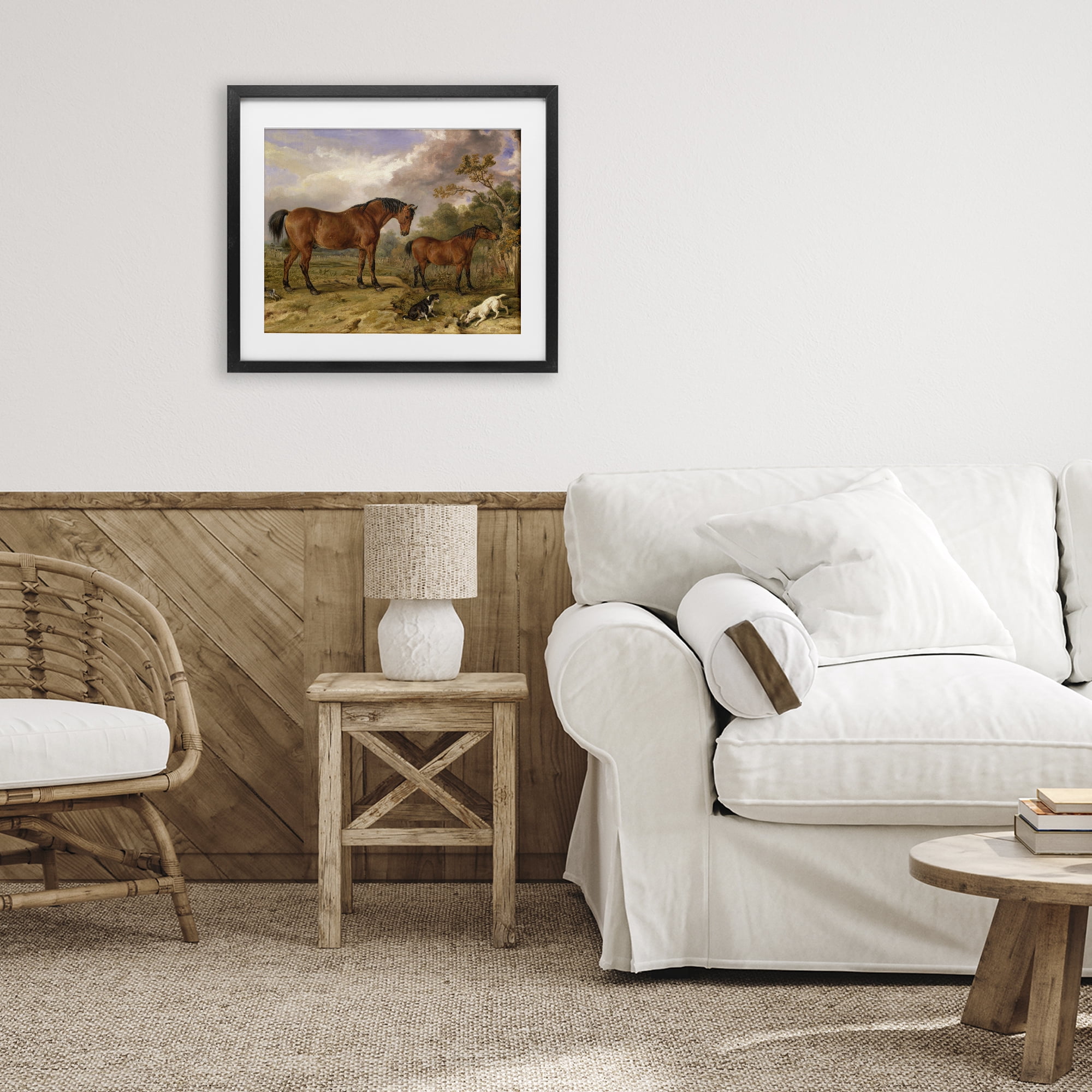 Stupell Industries Classic Portrait of Horses Black Framed Print Under Glass, design by Tina LeCour