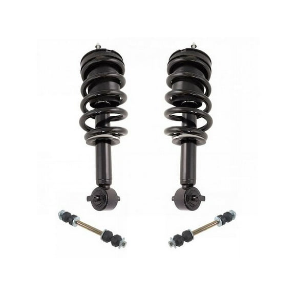 Front Shock Coil Spring Sway Bar Link Kit 4 Piece - Compatible with 2015 - 2020 Chevy Suburban 2016 2017 2018 2019