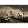 thumbnail image 3 of Emektar La_, Leyla 24x17 Black Modern Framed Museum Art Print Titled - the last passenger, 3 of 5