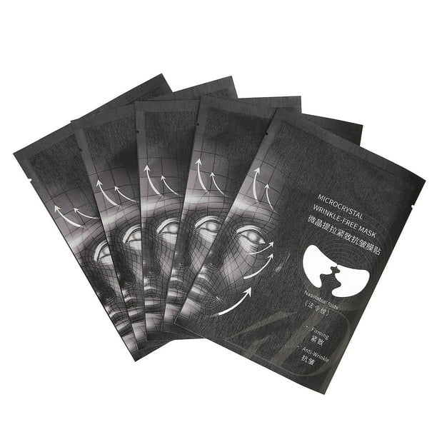 5 Pairs 4D Microcrystalline Nasolabial Folds Patches Moisturizing and Firming Skin Anti-Wrinkle for Men and Women