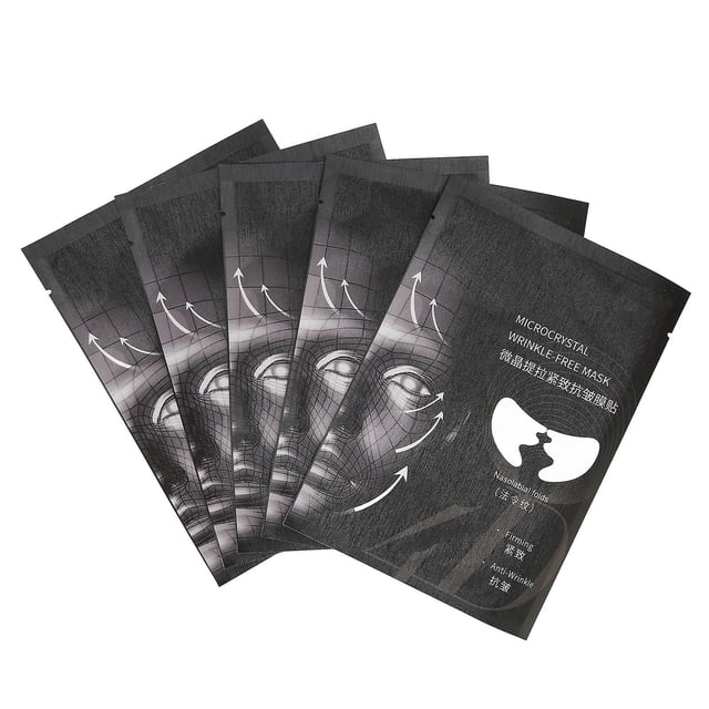5 Pairs 4D Microcrystalline Nasolabial Folds Patches Moisturizing and Firming Skin Anti-Wrinkle for Men and Women