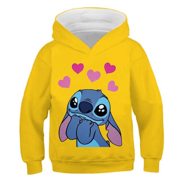 Sudaderas con capucha de dibujos animados de Disney para niños, sudadera de algodón para niños y niñas, Tops para niños, jerséis para bebés de 1 a 16 años, ropa para adolescentes de 130cm Gao Jinjia LED