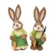 thumbnail image 5 of de Adornos de Conejo de Pascua, Artesanías de Decoración Artística, Estatuas de Conejos de Jardinero, Esculturas de Zanahorias para El Hogar, Escritor perfecl Conejo de Pascua de paja, 5 of 7
