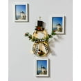 thumbnail image 3 of Husfou Christmas Decoration Lighted Wreath Snowman Wreath with Hat and Bow for Front Door Home Wall Decor, 3 of 6