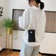 thumbnail image 3 of Bolso de hombro a la moda para mujer bandolera de mano Ehuebsd con cadena elegante negra plateada pequeña para teléfono para compras diarias de viaje, 3 of 9