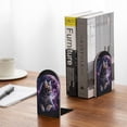 thumbnail image 5 of Sikiie Purple Moon Cat Bookends 1 Pair, Wood Bookends for Shelves, Book Ends for Shelves, Book Shelf Holder for Home Office, 5 of 7