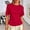 Red, variant on Graphic Tees for Women Versatile Daily Wear Slim Fit Round Neck Titted Tee for Women Everyday Casual in Solid Knit Blue XS