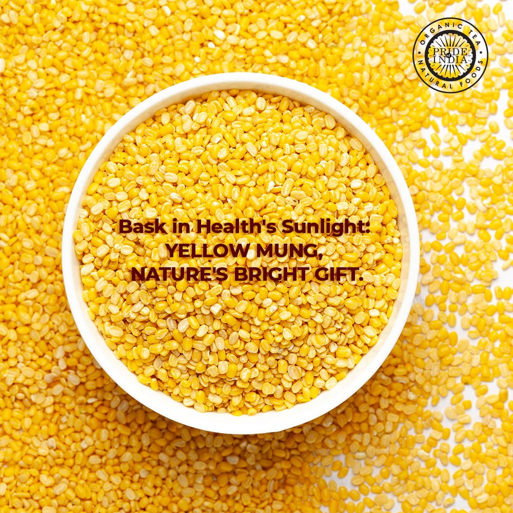 Pride of India Split Yellow Mung Beans, 1.5 lbs Jar, Natural Moong Dal Lentils, Vegan, Gluten Free