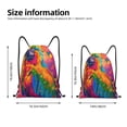 thumbnail image 2 of Fotbe Colorful Parrot Jungle Dream A Bolsa Mochila con Cordón Estampada, Bolsa de Gimnasio Deportiva, Bolsa Cinch, Bolsa con Cordón para Hombres y Mujeres-Medium, 2 of 6