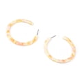 thumbnail image 1 of Dangle Earrings Leopard Print Smooth Circle Popular Accessories Statement Earring Anniversary Gift Ear Hook for Party Beach Use Light Yellow, 1 of 7