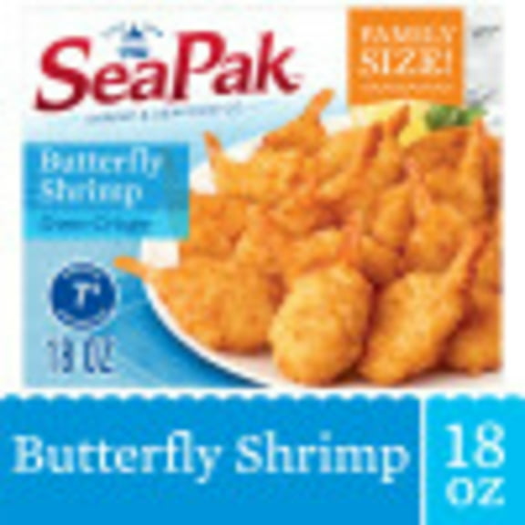 SeaPak Butterfly Shrimp with Crispy Breading, Easy to Bake, Frozen, 18 oz