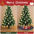 thumbnail image 4 of 30 Inch Christmas Tree Skirt – Velvet Plush Tree Mat, Soft Thickened Polyester with Red Ties, Single-Sided Printing, Available in 30in/36in/48in, Perfect for Holiday Xmas Tree Decoration, 4 of 7