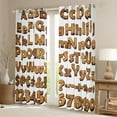 thumbnail image 2 of Castle Fairy Personalized Initial Alphabet Blackout Curtains Set of 2 (52x84 Each) for Teens Women Men,Rustic Number Window Curtains,Retro Vintage Curtains and Drapes,Microfiber Bedroom Decor, 2 of 6