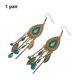 thumbnail image 1 of Qarigey Pendientes largos con cuentas de borlas y gancho de aleación de hojas ovaladas para mujer y niña Ropa, zapatos y accesorios Miscelánea Rojo, 1 of 5