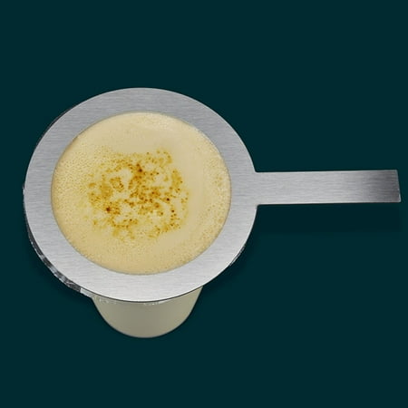 

Coffee Cup Protective Cover with Handle Stainless Steel Baking Tool Milk Tea Cup Rim Cover Baking Cup Rim for Tea Pudding DIY Making Accessories 95 Calibre