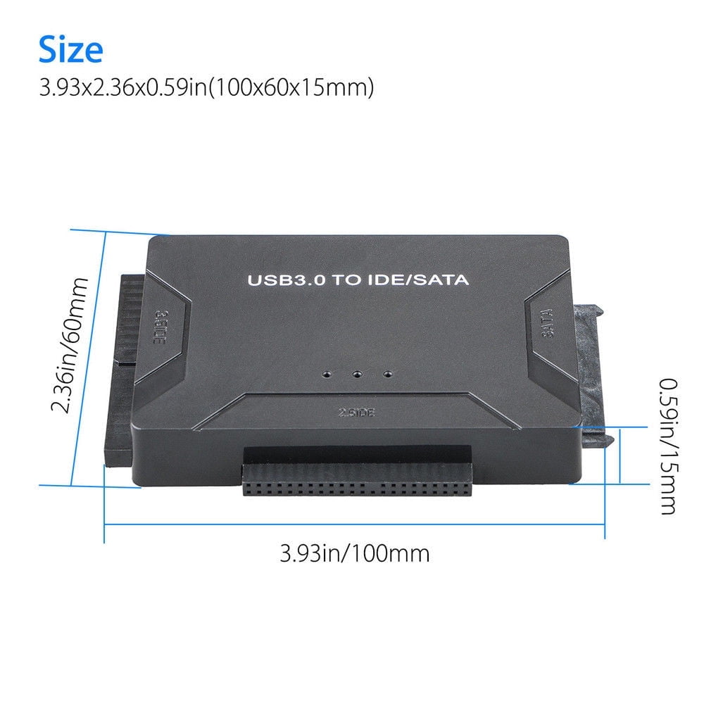 SDOTXA USB 3.0 to IDE & SATA Converter External Hard Drive Adapter Kit 2.5”/3.5” Cable