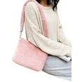 thumbnail image 2 of SAYOO Women Plush Shoulder Bag with Detachable Shoulder Strap Zipper, 2 of 7