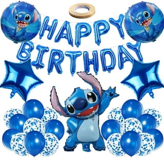 Lilo and Stitch Party Balloons Stitch Party Aluminum Film Balloons suit  Stitch Birthday Party Decorations (10pcs blue）
