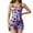 Purple, variant on Women's Pajama Sets Trendy Valentine'S Day Lace Trim Set with Shorts Heart Pattern Sleepwear