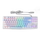 thumbnail image 2 of Teclado mecánico para juegos, interruptor azul de 87 teclas, retroiluminación RGB, Teclado mecánico con cable USB para PC, portátil, computadora de escritorio, azul y blanco, 2 of 5