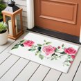 thumbnail image 5 of Pastoral Floral Area&nbsp;Rug 2x3ft Spring Red Ombre Flowers Non-Slip&nbsp;Washable Square&nbsp;Rugs Soft Felt Indoor Floor Mat for Bedroom Kitchen Living Room Bathroom, 5 of 9
