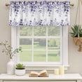 thumbnail image 3 of 2 Panels Purple Eucalyptus Valance for Windows, Spring Summer Farmhouse Leaves Watercolor Light Filtering Kitchen Curtains, Rod Pocket Window Treatment Curtain Valances for Living Room, 54"x18", 3 of 9
