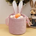 thumbnail image 3 of Visland Easter Candy Gift Bags, Velvet Bunny Easter Treat Bags, Easter Egg Hunt Bags, Easter Drawstring Goodie Gift Bags for Baby Party Supplies, 3 of 5