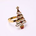 thumbnail image 4 of (gold) Hand Painted Christmas Tree Napkin Ring, 6 Pieces, Buckle, 4 of 5
