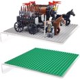 thumbnail image 1 of 2 Pack Set Display Shelves for Building Bricks Compatible with All Toy Block Brands - Floating Wall Mounted Shelf with 7.6 Inch Removable Baseplate, 1 of 7